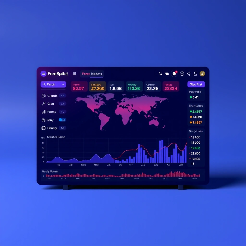 Dashboard completo del simulador Forex Master